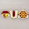 Balaji Shanku Chakra Namam Set Flax Fur Yarn Wool Tirupati Balaji Tilak Cutouts with Canvas Base Indian Traditional Lordvishnu Puja Backdrop Decoration Cutout for Pooja Wedding Decor Housewarming Gift